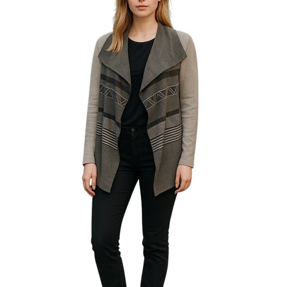 Ruby Moon Anthropologie Gray Pattern Waterfall Ca… - image 1